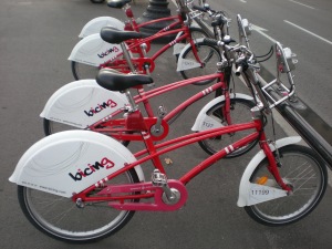 Here's a picture of one of the hundreds of Bicing stand all around Barcelona.